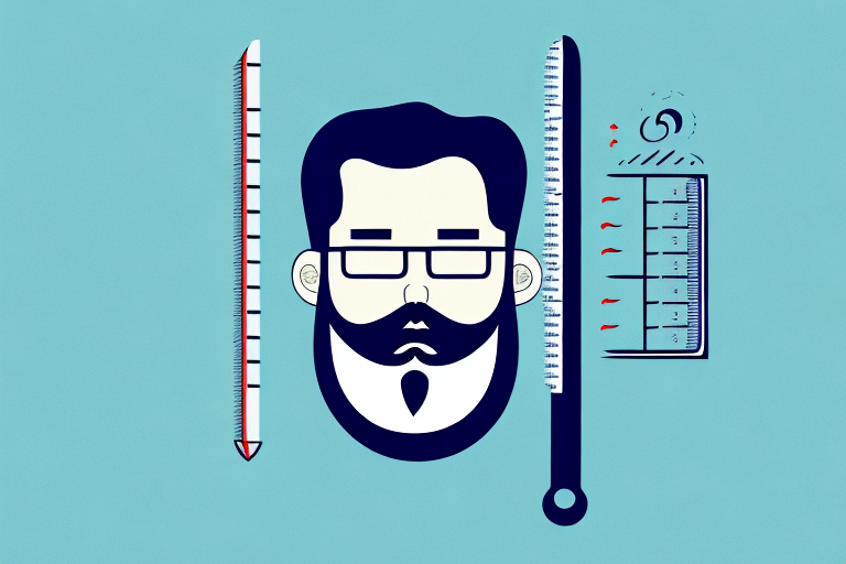 A beard with a ruler measuring its growth