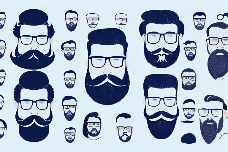 A variety of facial hair styles to show the different growth patterns
