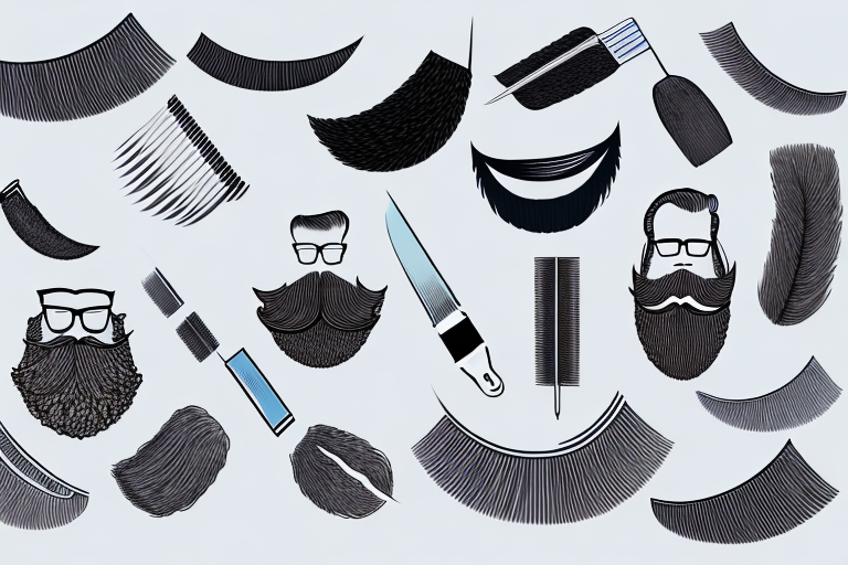 A variety of beard hairs of different thicknesses and lengths
